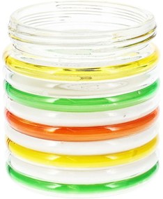 Świeca odstraszająca Citronella Stripes, 780 g, 11na 12 cm, zielona