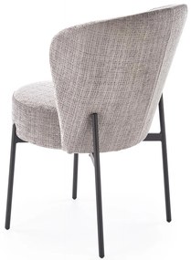 Krzesło tapicerowane tkanina szary popiel K590
