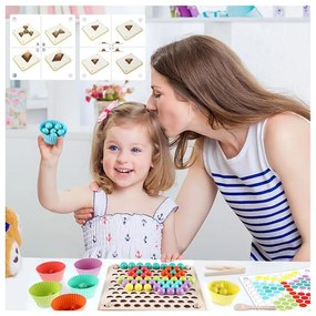 Woopie kolorowe kulki układanka montessori mozaika sorter