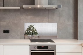 Szklany Panel Świąteczny Las Prezentów