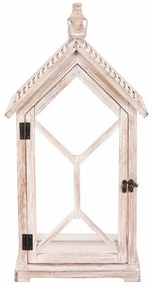 Zestaw drewnianych latarni Vilche 2 szt., biało-brązowy