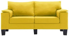 2-osobowa żółta sofa z podłokietnikami - Ekilore 2Q