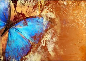 Obraz na szkle - Niebieski motyl (70x50 cm)