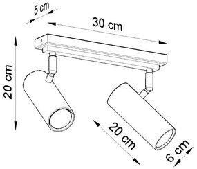 Biała lampa sufitowa 6x30 cm Mira – Nice Lamps