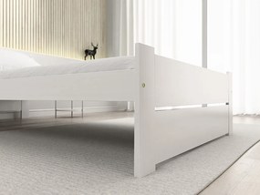 Łóżko IKAROS DOUBLE 90 x 200 cm, białe Stelaż: Bez stelaża, Materac: Bez materaca