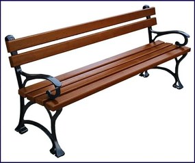Ławka parkowa Vera 2X z podłokietnikami 180cm Delisado