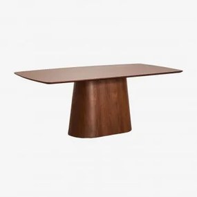 Prostokątny Stół Jadalniany 200x100 Cm Z Drewna Aura Fornir Orzechowy & Fornir Orzechowy - Sklum