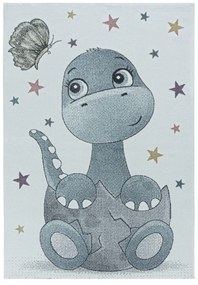 Dywan dziecięcy Funny Smoczek niebiesko-kremowy 200 cm x 290 cm