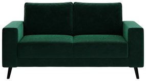 Ciemnozielona aksamitna sofa Ghado Fynn, 168 cm