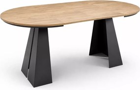 Okrągły stół Solaris rozkładany 100/176 lub 120/196 cm loft stalowy stelaż