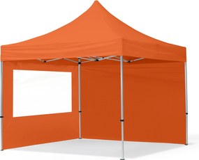 TOOLPORT 3x3 m Namiot Ekspresowy, ECONOMY Alu 32mm, ze ścianami bocznymi, okna panoramiczne, pomarańczowy - (59011)
