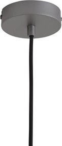 Designerska lampa wisząca srebrna z przydymionym szkłem - Kemner