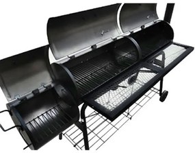 Czarny podwójny grill z wędzarnią G4-K31