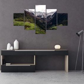 Obraz - Dolina pod górami (125x70 cm)