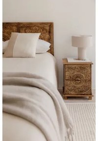 Prostokątny Stolik Nocny 40x30 Cm Z Drewna Mango Wiluna Drewno Mango - Sklum