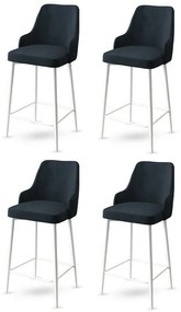 Zestaw krzeseł barowych Enox Anthracite and White,4 szt., 4 szt.