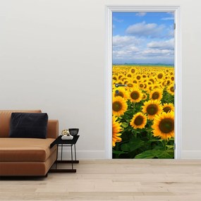 Fototapeta na drzwi - Pole słoneczników (95x205cm)