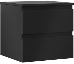 Mexen Orio szafka łazienkowa podumywalkowa 50 cm z blatem, 2 szuflady, czarna mat - 91A10-05047-2-BFFC71