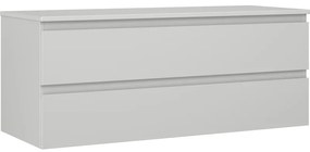Mexen Orio szafka łazienkowa podumywalkowa 120 cm z blatem, 2 szuflady, szara mat - 91A10-12047-2-BFFC62