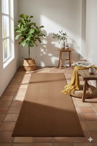 Brązowy chodnik jednokolorowy shaggy na metry M1-N85