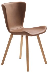 Brązowe metalowe krzesła zestaw 2 szt. Teslin – Unique Furniture