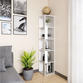 Półka narożna biały 33.3x33.3x162.2 lio