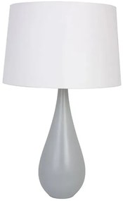 Szara lampka stołowa drewniana z abażurem - S224 P7-P05