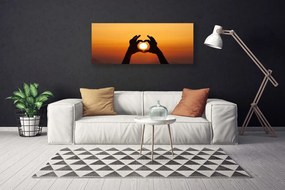 Obraz canvas Symbol Miłości w Blasku Słońca