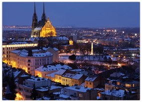 Obraz na szkle - Katedra św. Piotra i Pawła, Brno, Czechy (70x50 cm)