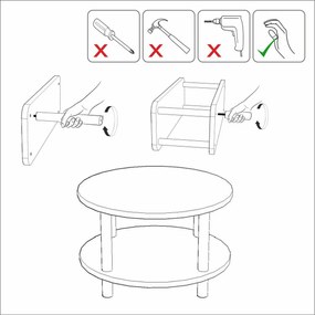 Stolik konferencyjny Roby Atlantic Pine and Black