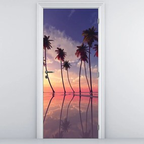 Fototapeta na drzwi - Palmy wznoszące się nad powierzchnię (95x205cm)