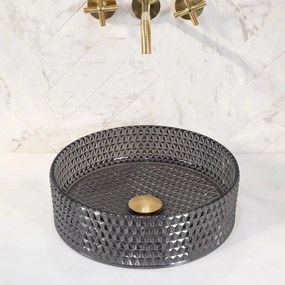 Umywalka nablatowa Rea Cristal Black