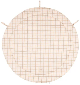 Beżowa mata do zabawy dla dzieci Camel Check – Malomi Kids
