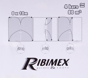 Zraszacz turbinowy RIBIMEX, obszar zraszania 80m², 16 dysz