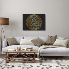 Obraz na szkle złotej abstrakcji (70x50 cm)