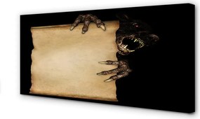 Obraz canvas na ścianę Kartka ze Straszną Postacią