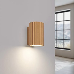 Lampa ścienna minimalistyczny Gloow, aluminium - 1 źródło światła 3000K - L.6.5 x H.10 cm - złoty