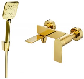 Mexen Zero R62 bateria wannowa z zestawem prysznicowym, złota - 7113R62-50