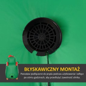 Outsunny Mikołaj na saneczkach z reniferem, dmuchany, z białym oświetleniem LED, 210 x 80 x 140 cm