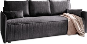 Masseno Sofa MESTOR z funkcją spania i pojemnikiem na pościel, Rozkładana sofa - Grafitowy, POSO 34