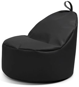 Czarny worek do siedzenia z imitacji skóry Round XL – So Soft?