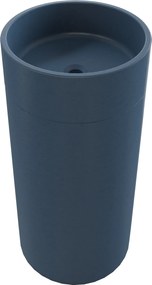 Umywalka betonowa wolostojąca bez otworu na baterię DELIS | Różne kolory : Kolor - Niebieski denim, Podłączenie syfonu - Do podłogi