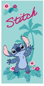 Turkusowy ręcznik dziecięcy z mikrowłókna 70x140 cm Lilo and Stitch "Hawaii" – Jerry Fabrics