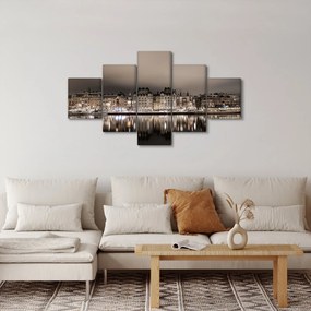 Obraz miasta o zmierzchu (125x70 cm)
