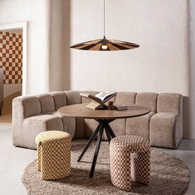 Żółty tapicerowany stołek Charlie – WOOOD