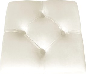 Pufa CHESTERFIELD tkanina Welur loft ławka podnóżek metal : Kolor Stelaża - Czarny , Kolor tkaniny - VELVET - MG50, Typ tkaniny - Velvet