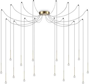 Ideal Lux - LED żyrandol na linkach LUCCIOLA 16xLED/16W/230V CRI 90 pająk mosiężny
