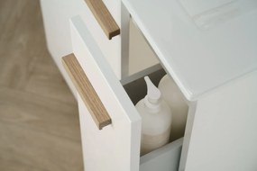 Szafka pod umywalkę L-WOOD 79 cm biały połysk KROFAM