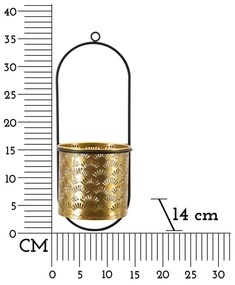 Metalowy wieszak na doniczkę ø 14 cm (wysokość 37 cm) Hong – Mauro Ferretti