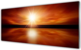 Panel Szklany do Kuchni Niebiański Odblask W Wodzie